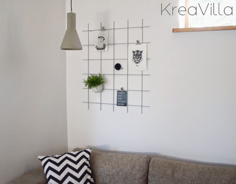Opslagstavle af metalgitter DIY | Kreavilla